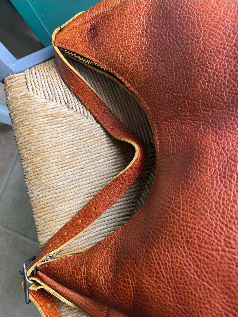 Portland leather Pebbled Leather Aspen oversized bag purse in Sienna Hobo boho - Picture 15 of 16